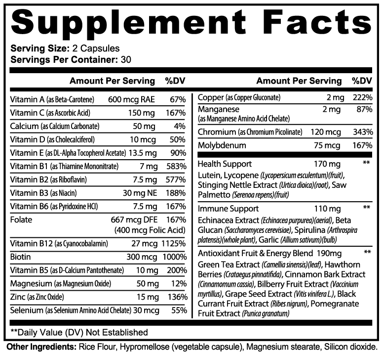 Formula 41 Vitamins & Minerals Complete Multivitamin